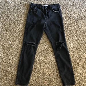 Skinny high rise jeans